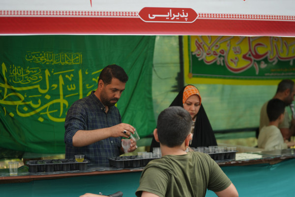 مازندران | قاب موکب های غدیر با حضور خانواده های شهدای میناب