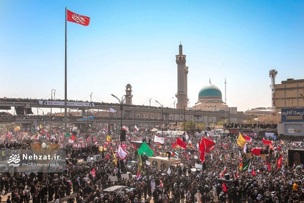 مراسم تشییع پیکر رهبر انقلاب در کربلا و نجف