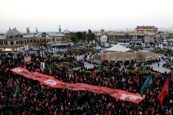 مراسم راهپیمایی جاماندگان اربعین حسینی و تشییع شهید والامقام امیر عباس درهم فروش  در همدان